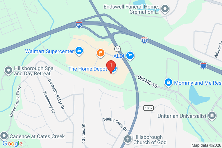 Map showing HOME DEPOT #3661 location