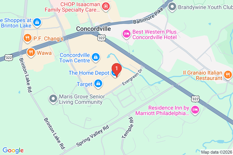 Map showing HOME DEPOT #4121 location