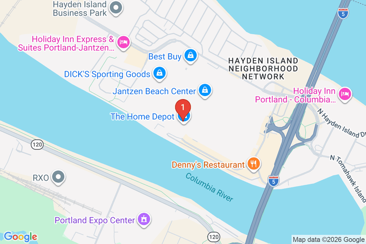 Map showing HOME DEPOT #4007 location