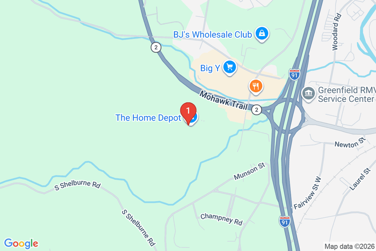 Map showing HOME DEPOT #2619 location