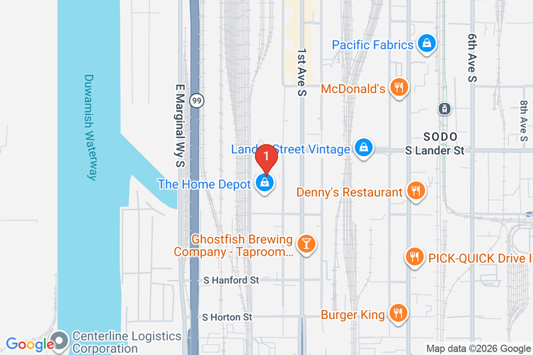 Map showing HOME DEPOT #4702 location