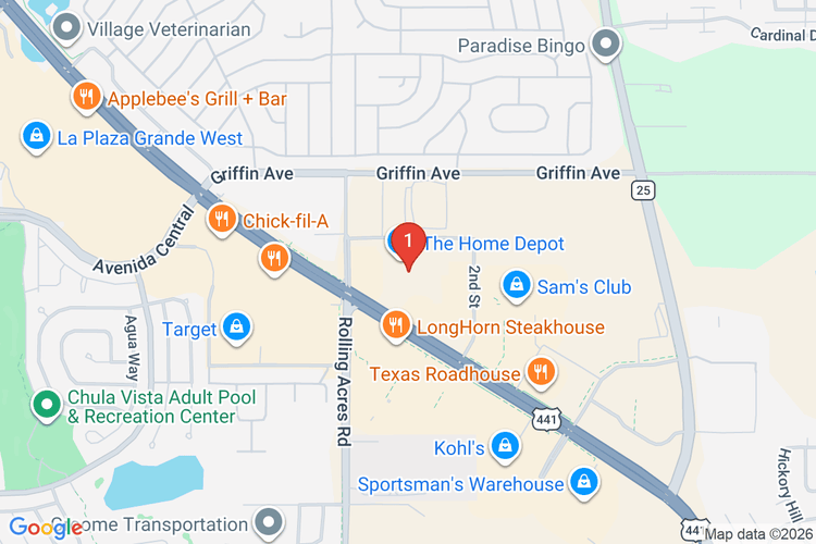 Map showing HOME DEPOT #8447 location