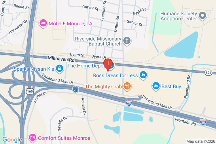 Map showing HOME DEPOT #0366 location