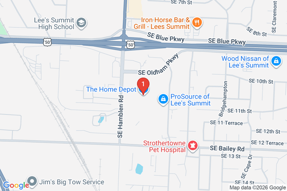 Map showing HOME DEPOT #3026 location