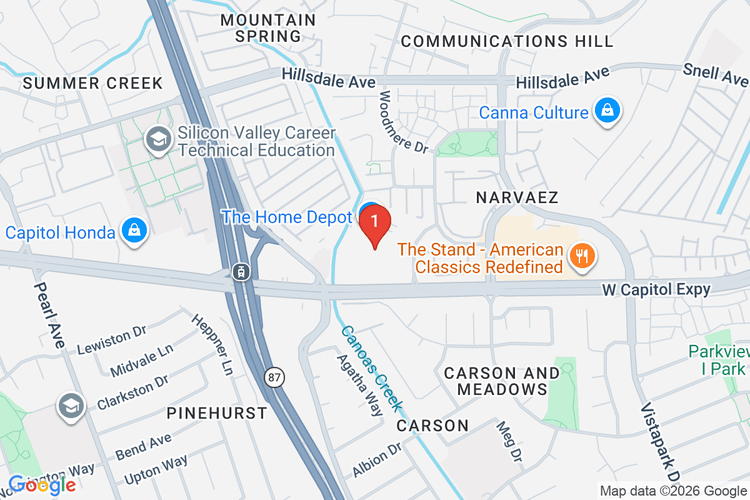 Map showing HOME DEPOT #6621 location