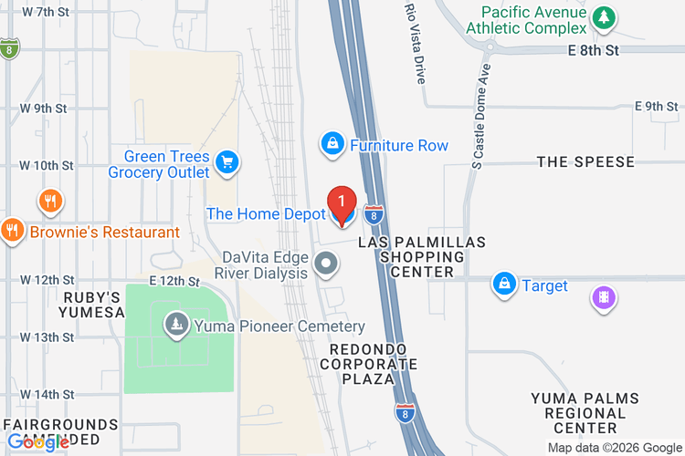 Map showing HOME DEPOT #0402 location