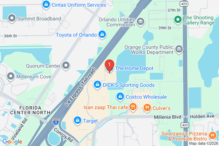 Map showing HOME DEPOT #6367 location
