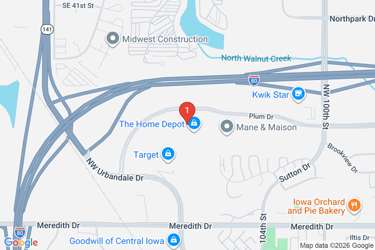 Map showing HOME DEPOT #2115 location