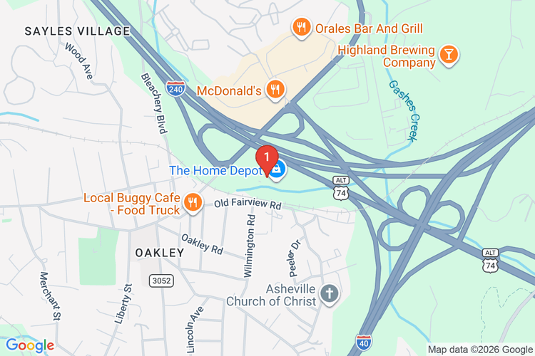 Map showing HOME DEPOT #3625 location