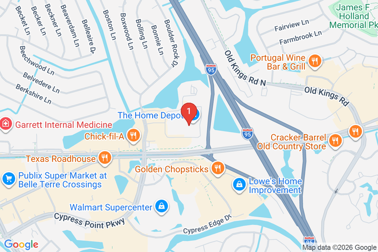 Map showing HOME DEPOT #6363 location