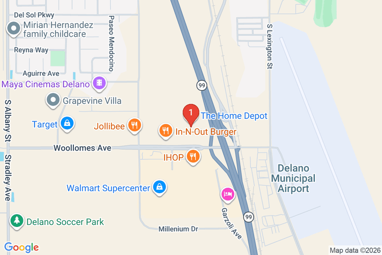 Map showing HOME DEPOT #8426 location
