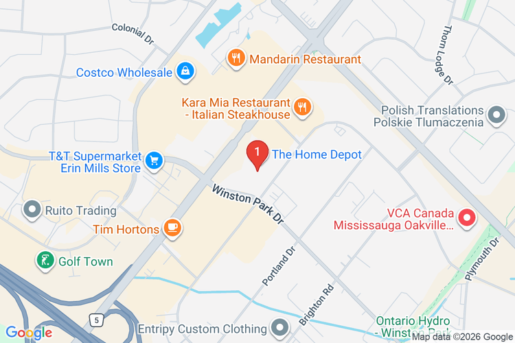 Map showing HOME DEPOT CAN #7003 location