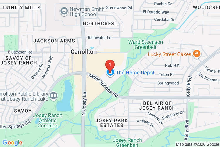 Map showing HOME DEPOT #6555 location
