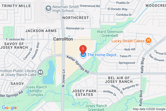 Map showing HOME DEPOT #6555 location
