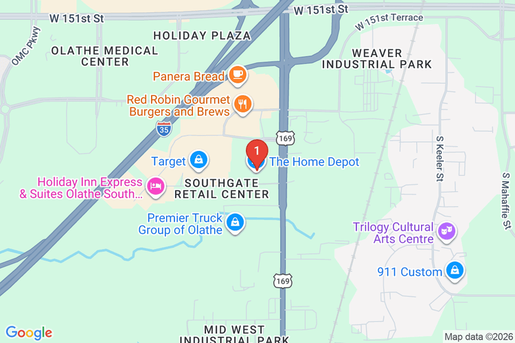 Map showing HOME DEPOT #2218 location