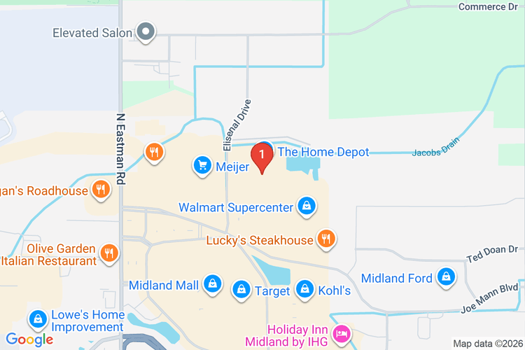 Map showing HOME DEPOT #2747 location