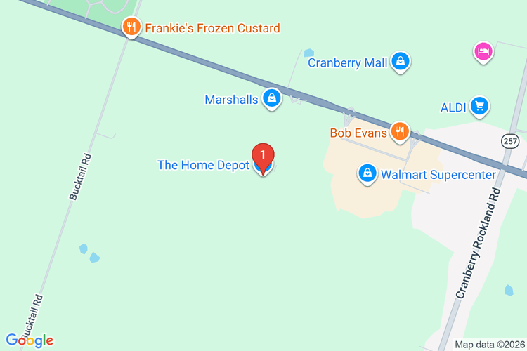 Map showing HOME DEPOT #4178 location