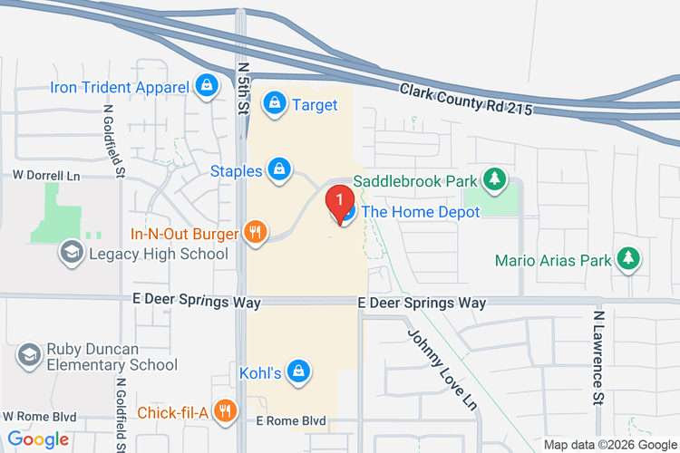 Map showing HOME DEPOT #3324 location