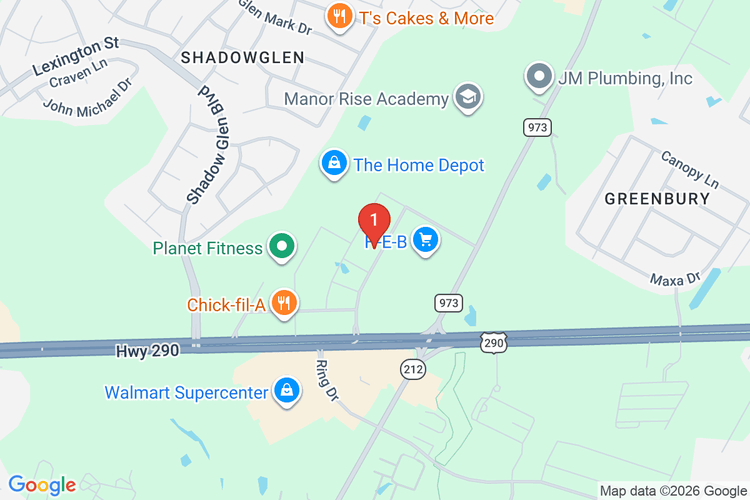 Map showing HOME DEPOT #6541 location