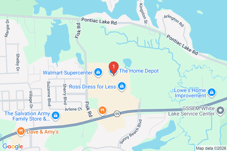 Map showing HOME DEPOT #2729 location