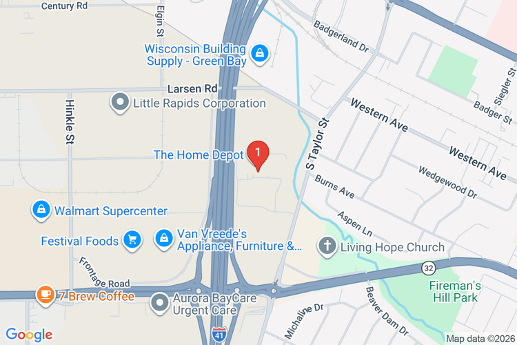 Map showing HOME DEPOT #4920 location