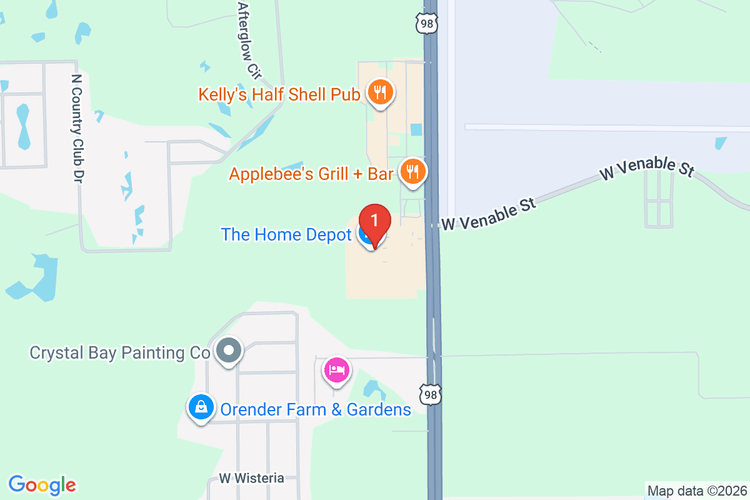 Map showing HOME DEPOT #6332 location