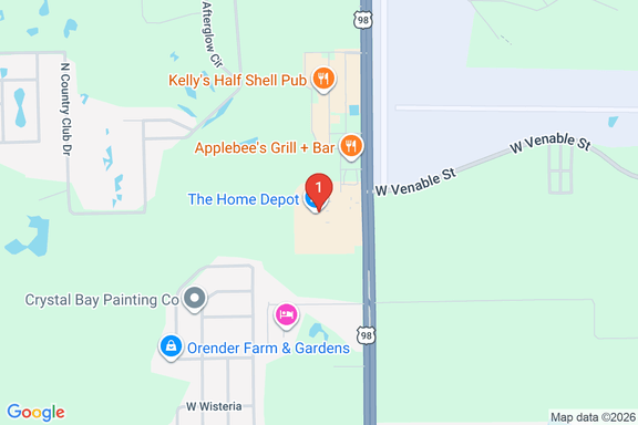 Map showing HOME DEPOT #6332 location