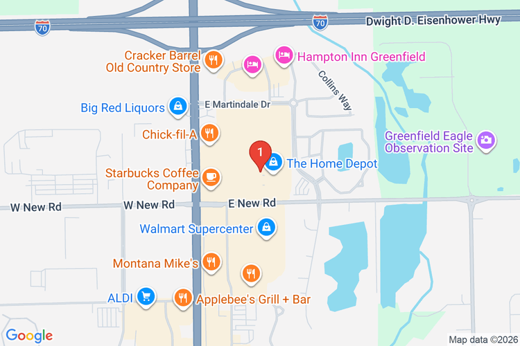 Map showing HOME DEPOT #2026 location