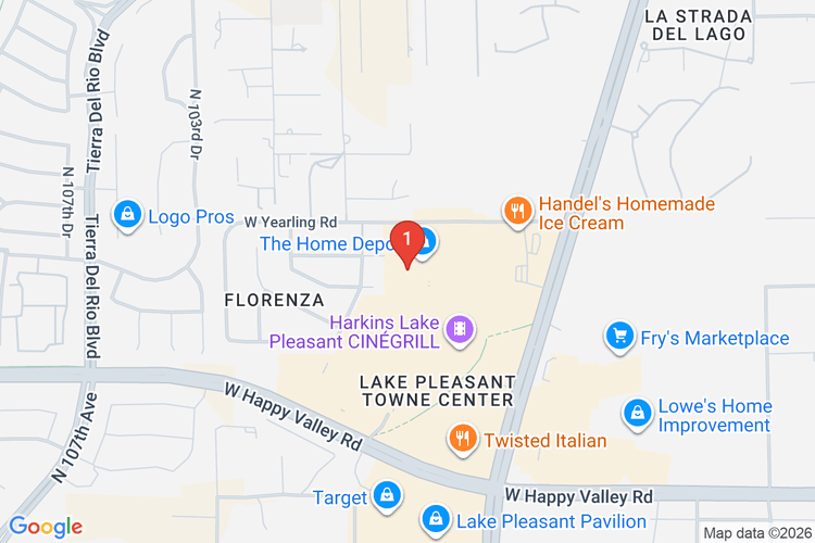 Map showing HOME DEPOT #0424 location