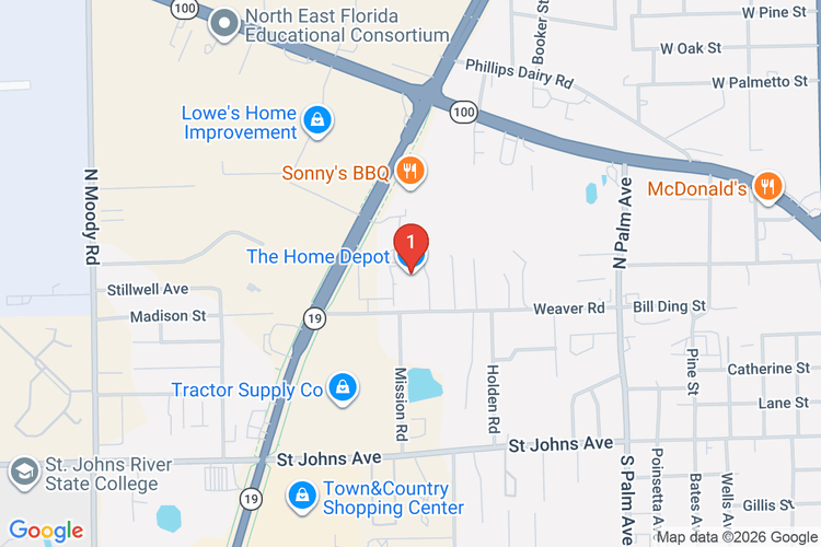 Map showing HOME DEPOT #8531 location