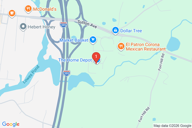 Map showing HOME DEPOT #2624 location