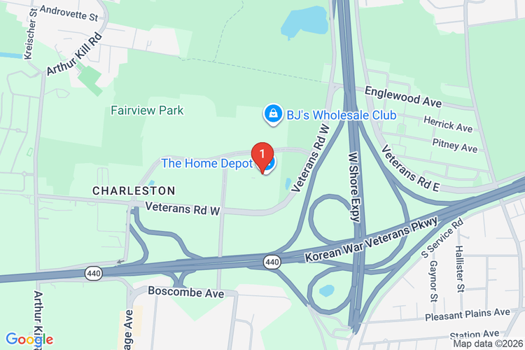 Map showing HOME DEPOT #1281 location