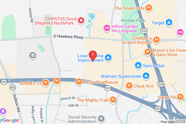 Map showing HOME DEPOT #6545 location