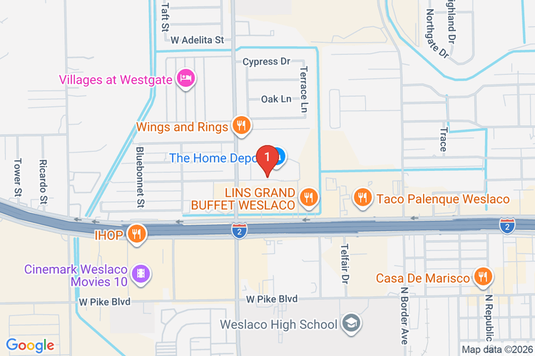 Map showing HOME DEPOT #6577 location