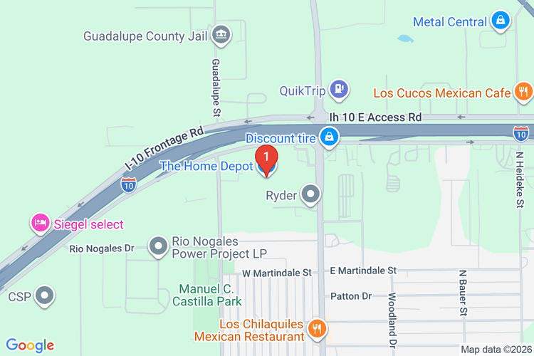 Map showing HOME DEPOT #8437 location