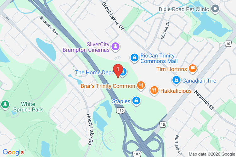 Map showing HOME DEPOT CAN #7110 location