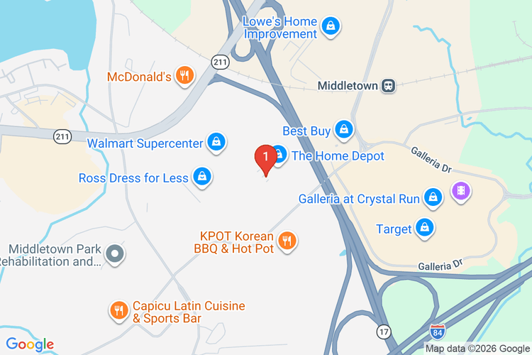 Map showing HOME DEPOT #1242 location