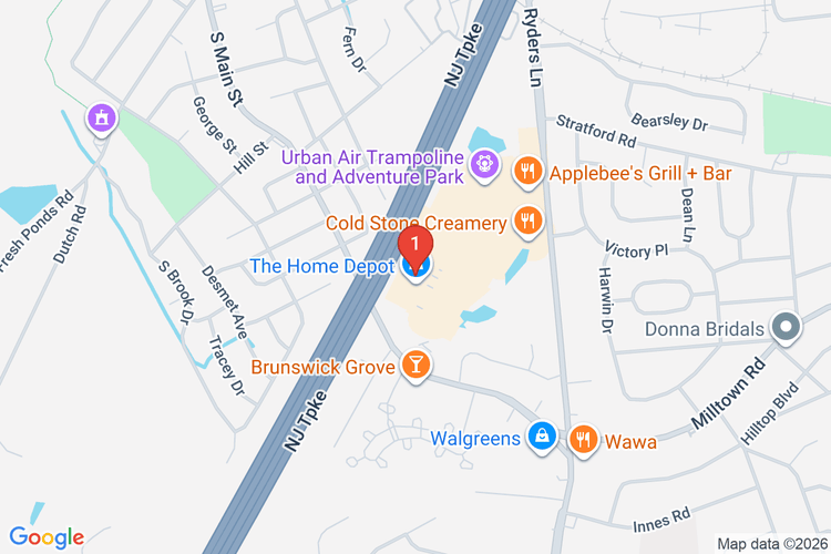 Map showing HOME DEPOT #0918 location