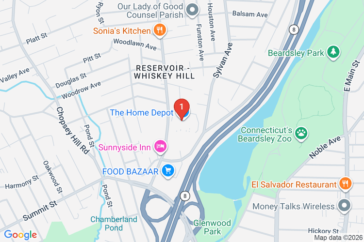 Map showing HOME DEPOT #6213 location