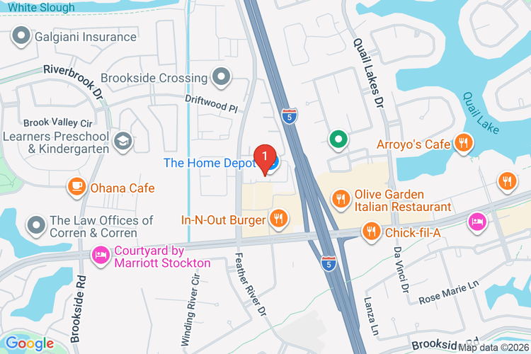 Map showing HOME DEPOT #1022 location
