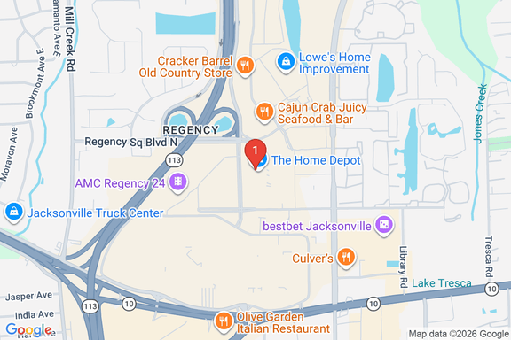 Map showing HOME DEPOT #0272 location
