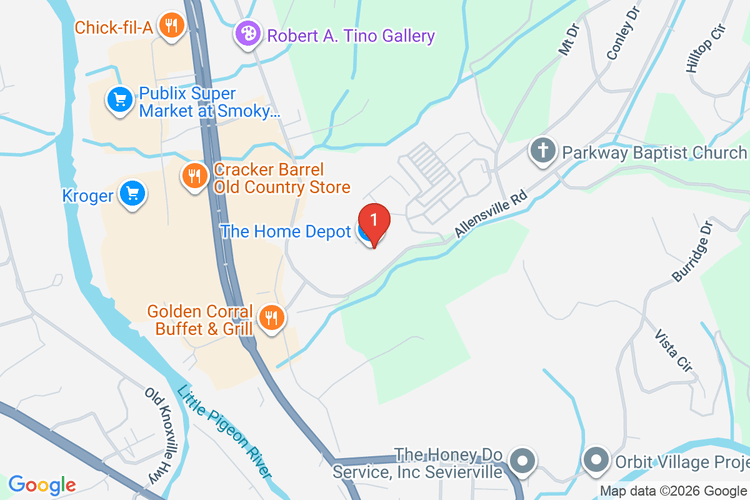 Map showing HOME DEPOT #0739 location