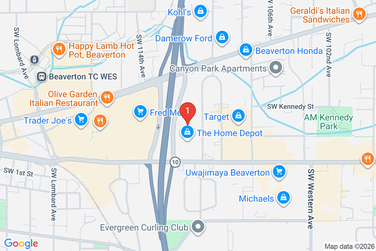 Map showing HOME DEPOT #4018 location