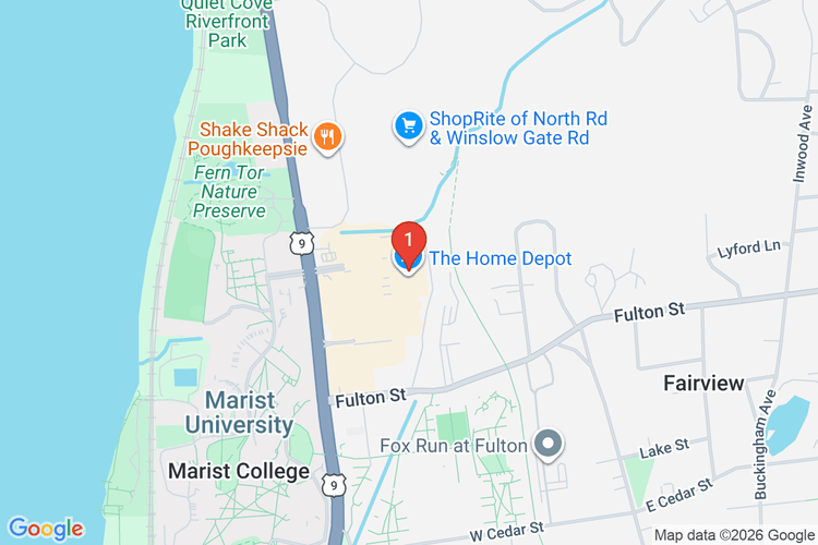 Map showing HOME DEPOT #1266 location