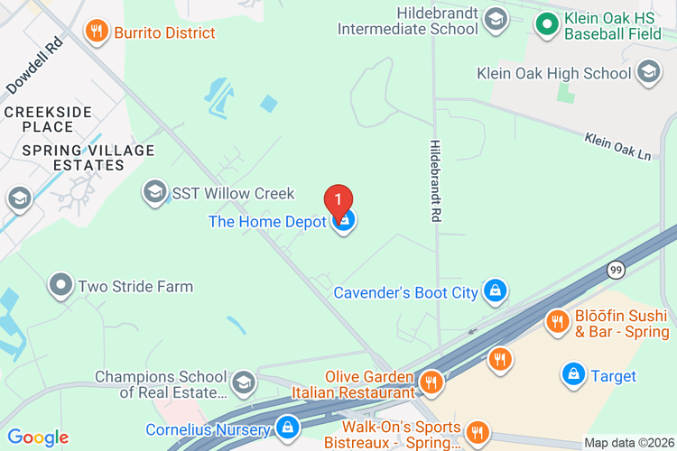 Map showing HOME DEPOT #2389 location