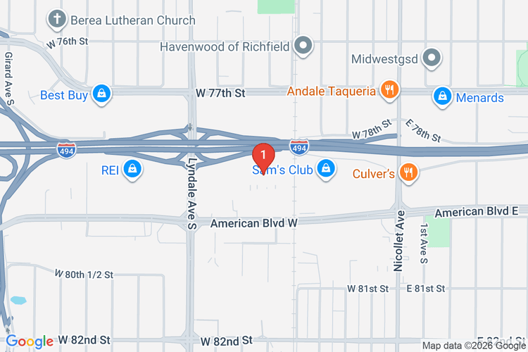 Map showing HOME DEPOT #2805 location