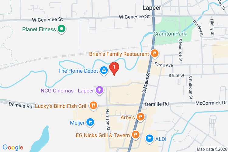 Map showing HOME DEPOT #2736 location