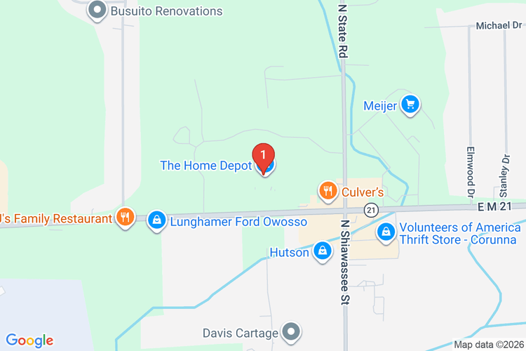 Map showing HOME DEPOT #2772 location