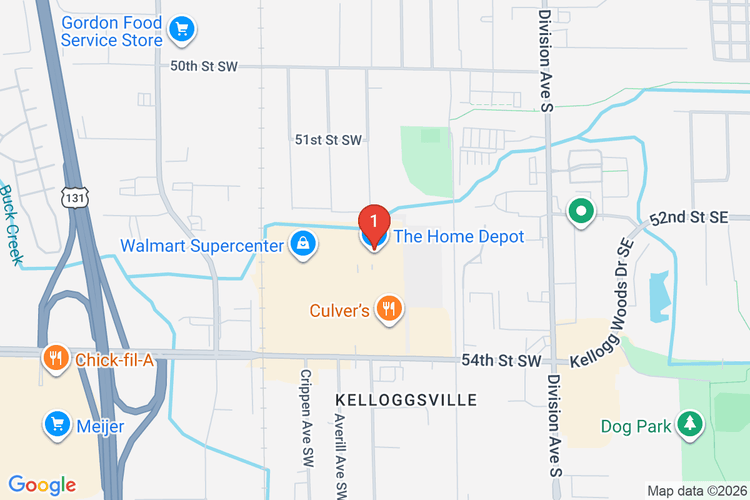 Map showing HOME DEPOT #2761 location