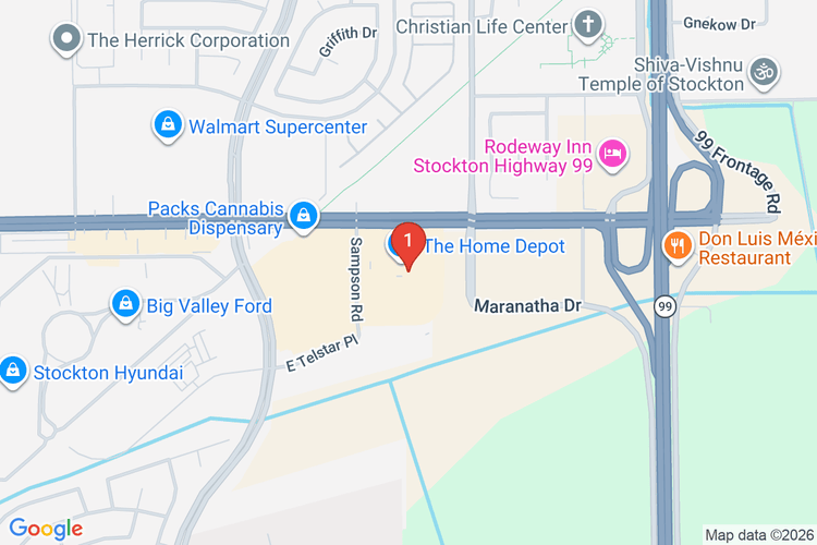 Map showing HOME DEPOT #0662 location